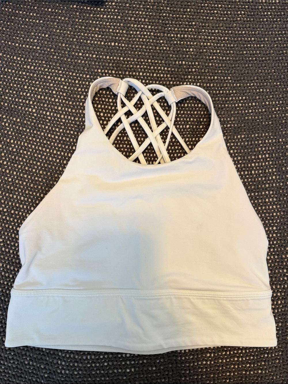 White Strappy Sports Bra
